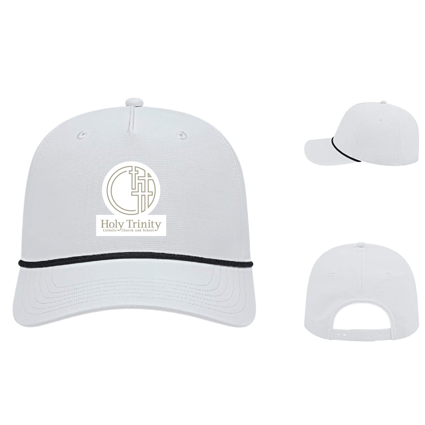 Athletic Rope Cap with Woven Emblem